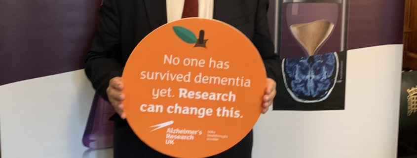 Bambos in Parliament with Alzheimer's Research UK