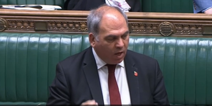 Bambos asking question in House of Commons