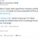 Tweet from Bambos Charalambous on new role as Shadow Foreign Office Minister for Middle East and North Africa