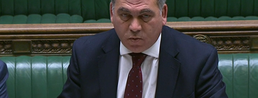 Bambos Charalambous speaking at the despatch box during the Nationality and Borders Bill debate