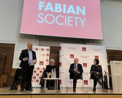 Bambos speaking at the Fabian Society New Year Conference