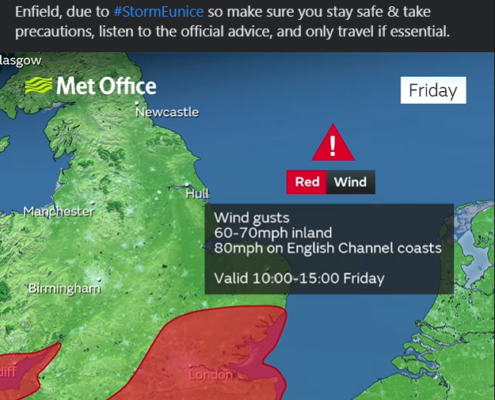Storm Eunice update from Bambos