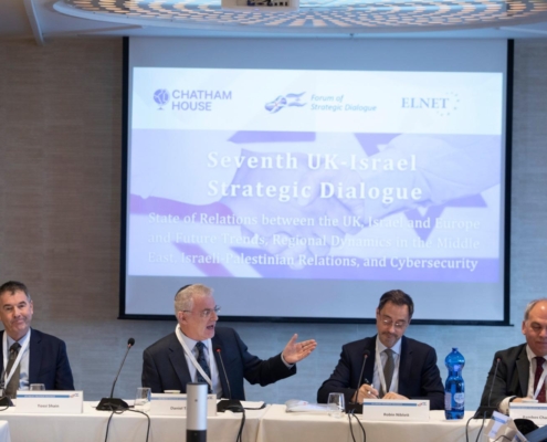 The panel at the seventh UK-Israel Strategic Dialogue with Chatham House and ELNET