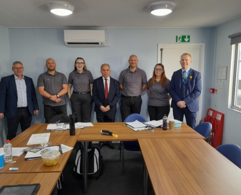 Bambos Charalambous MP visiting the Great Northern depot and meeting trainee drivers and maintenance apprentices