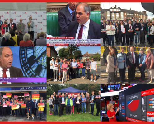 A collage of pictures from the 2017 election