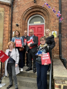 Bambos Charalambous MP campaigning in Wakefield with friends, colleagues and Labour Party members