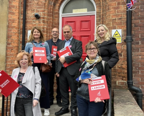 Bambos Charalambous MP campaigning in Wakefield with friends, colleagues and Labour Party members