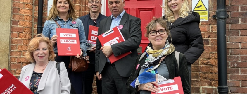 Bambos Charalambous MP campaigning in Wakefield with friends, colleagues and Labour Party members