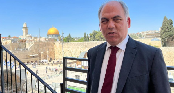 Bambos Charalambous MP visiting Jerusalem
