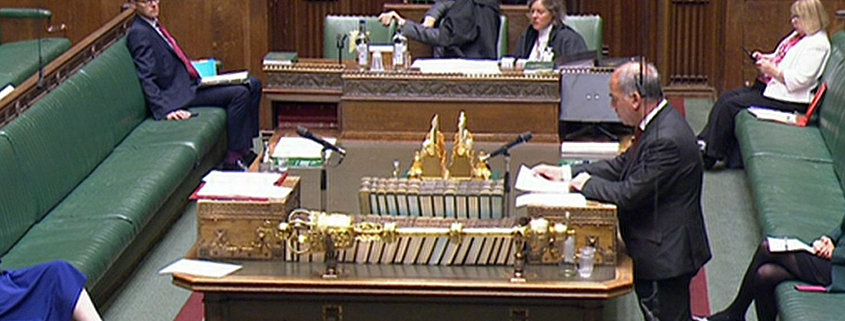 Bambos Charalambous MP speaking from the despatch box during the debate on Iran's nuclear programme