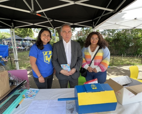 Bambos Charalambous MP visiting the Eversley summer fete