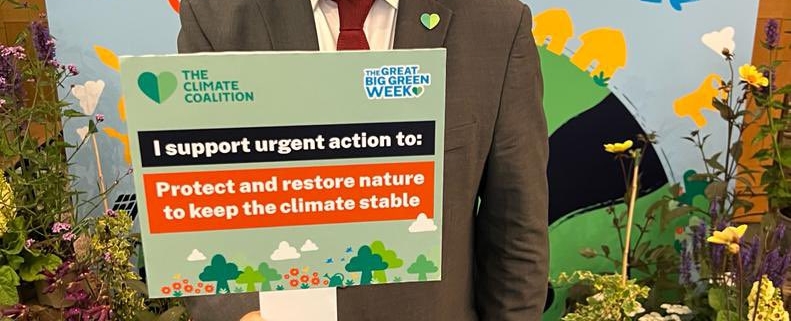 Bambos Charalambous MP supporting the Climate Coalition in Parliament