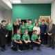 Bambos Charalambous MP with cadets at the St John Ambulance training centre in Enfield
