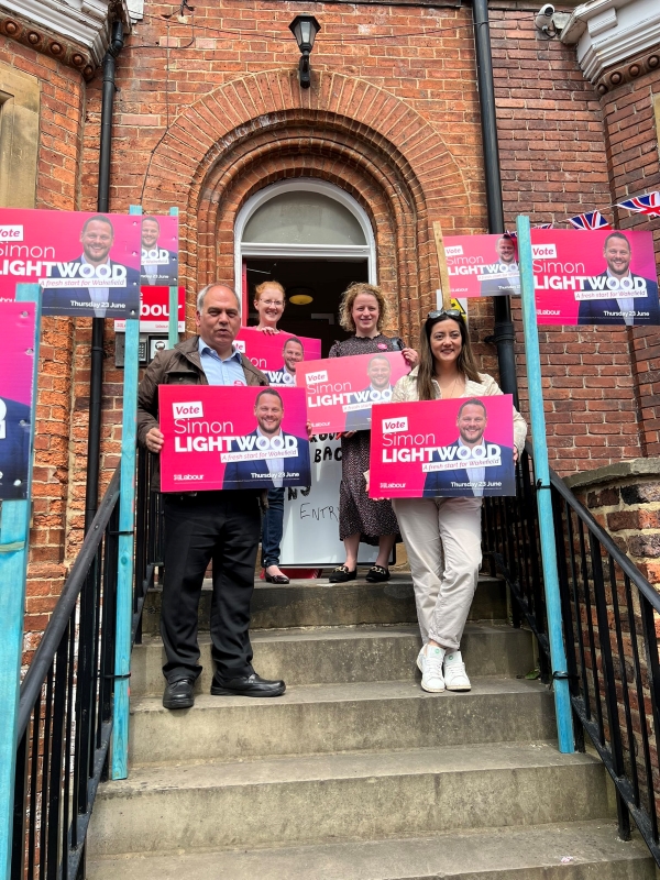 Bambos Charalambous MP with Holly Lynch MP, Olivia Blake MP and Sarah Owen MP in Wakefield