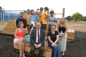 Bambos Charalambous MP visiting Tottenhall Recreation Ground to open the new play equipment 1