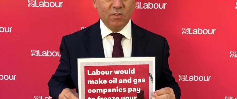 Bambos Charalambous MP calling for a windfall tax on oil and gas companies to freeze energy bills