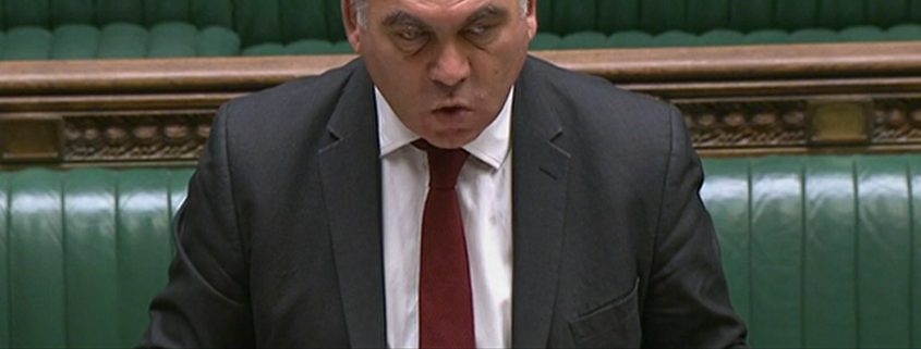 Bambos Charalambous MP speaking during the urgent question on Iran