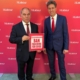 Bambos Charalambous MP and Ed Miliband MP in Parliament supporting Labour's fracking ban