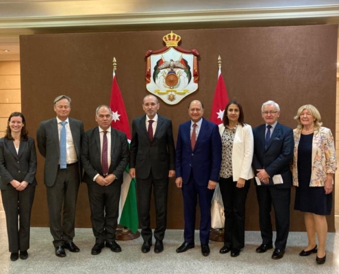 Bambos Charalambous MP alongside a delegation of UK MPs meeting with the Jordanian Foreign Minister