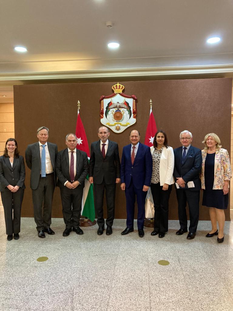Bambos Charalambous MP alongside a delegation of UK MPs meeting with the Jordanian Foreign Minister