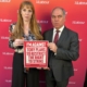 Bambos Charalambous MP and Angela Rayner MP standing against Tory plans to restrict the right to strike