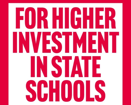 I just voted for higher investment in state schools graphic