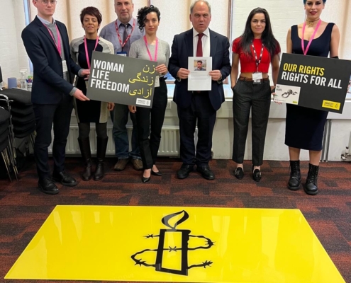 Bambos Charalambous MP meeting Iranian activists with Amnesty International