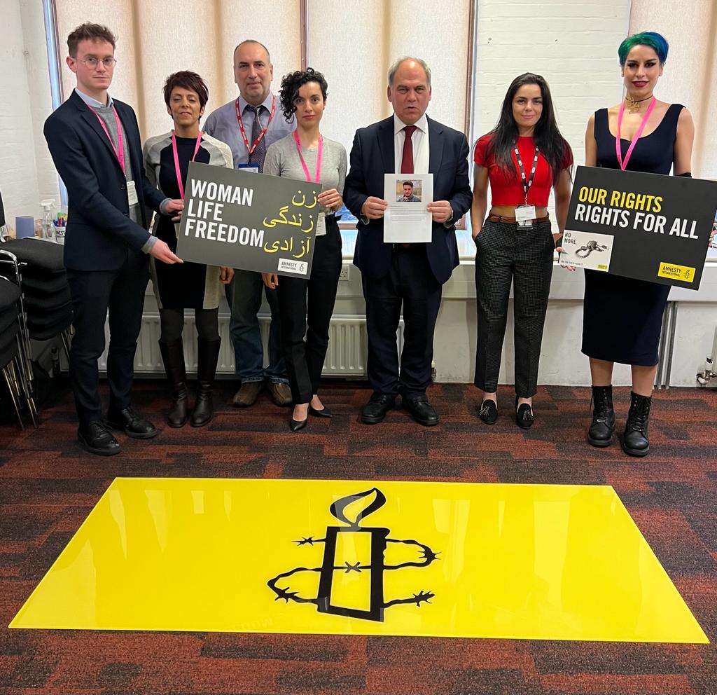 Bambos Charalambous MP meeting Iranian activists with Amnesty International