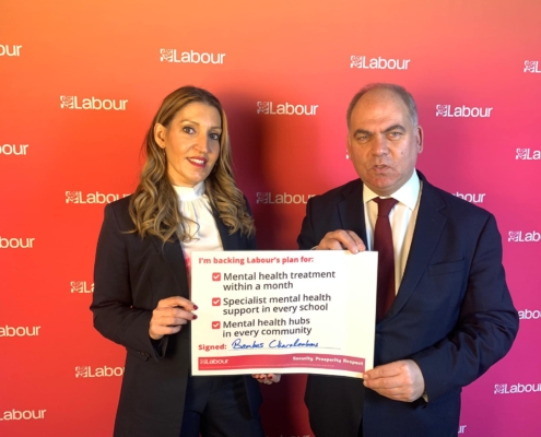 Bambos Charalambous MP and Dr Rosena Allin-Khan MP supporting Labour's plan to transform mental health services in the UK