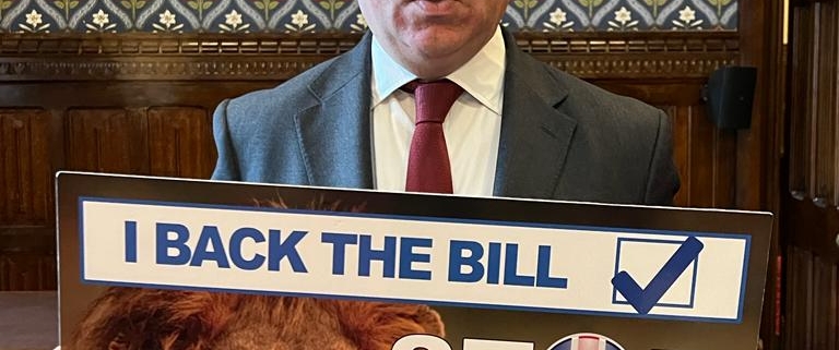 Bambos Charalambous MP supporting the Ban Trophy Hunting Bill