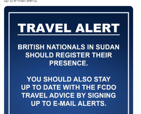 Support for British nationals in Sudan