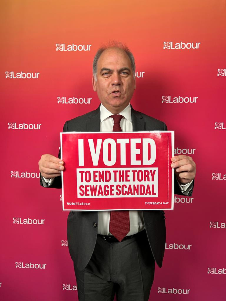 Bambos Charalambous MP supporting Labour's Water Quality Bill to end the Tory sewage scandal