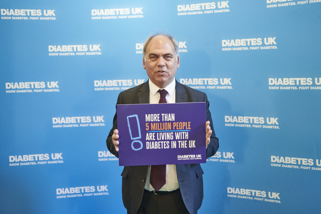 Bambos Charalambous MP supporting Diabetes UK and their campaign to improve diabetes care