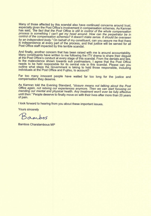 Letter to Kevin Hollinrake MP 3