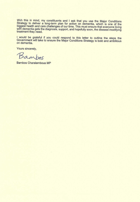 Bambos Charalambous MP letter to Steve Barclay second page